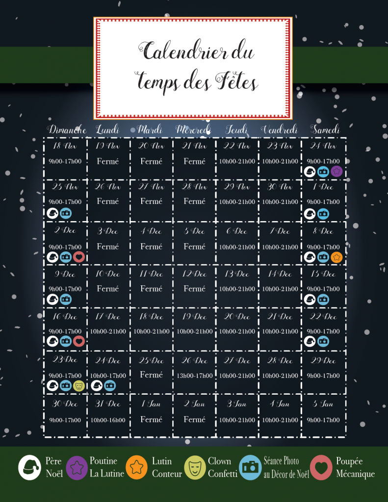 Horaires de Noel 2018 au Marcado