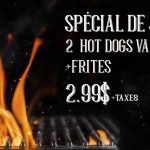 sppecial Hotdog au restaurant marcado