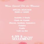 menu special fete des meres