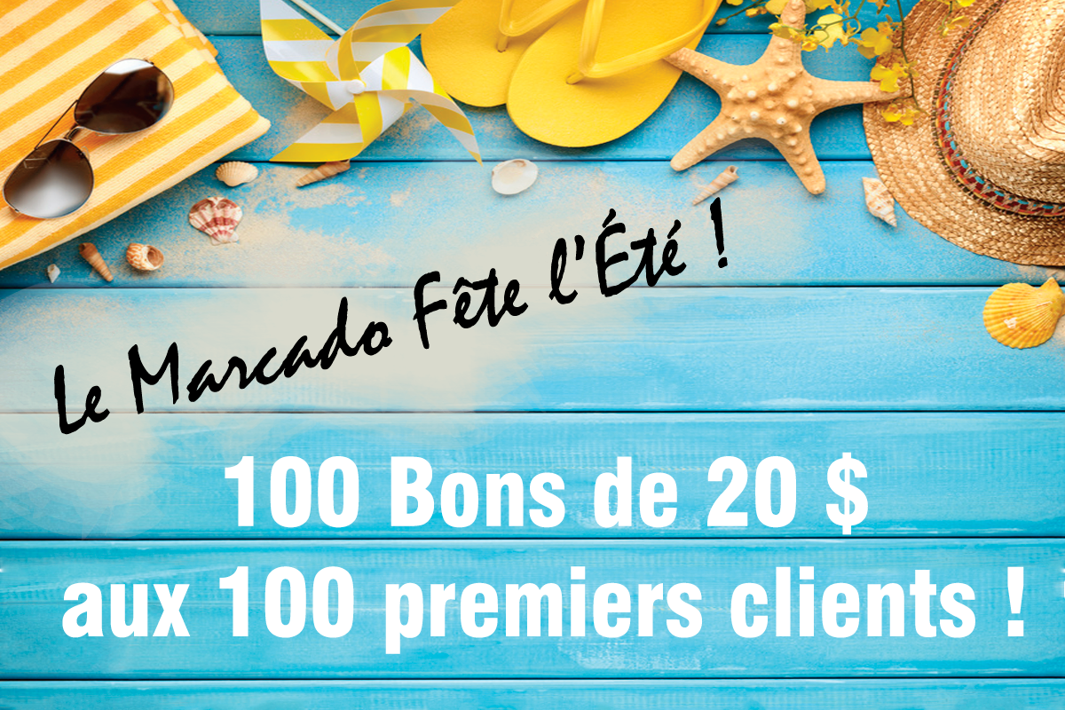 les 100 premiers clients recevront 100 bons de 20 $