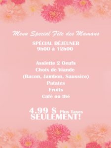 menu special fete des meres